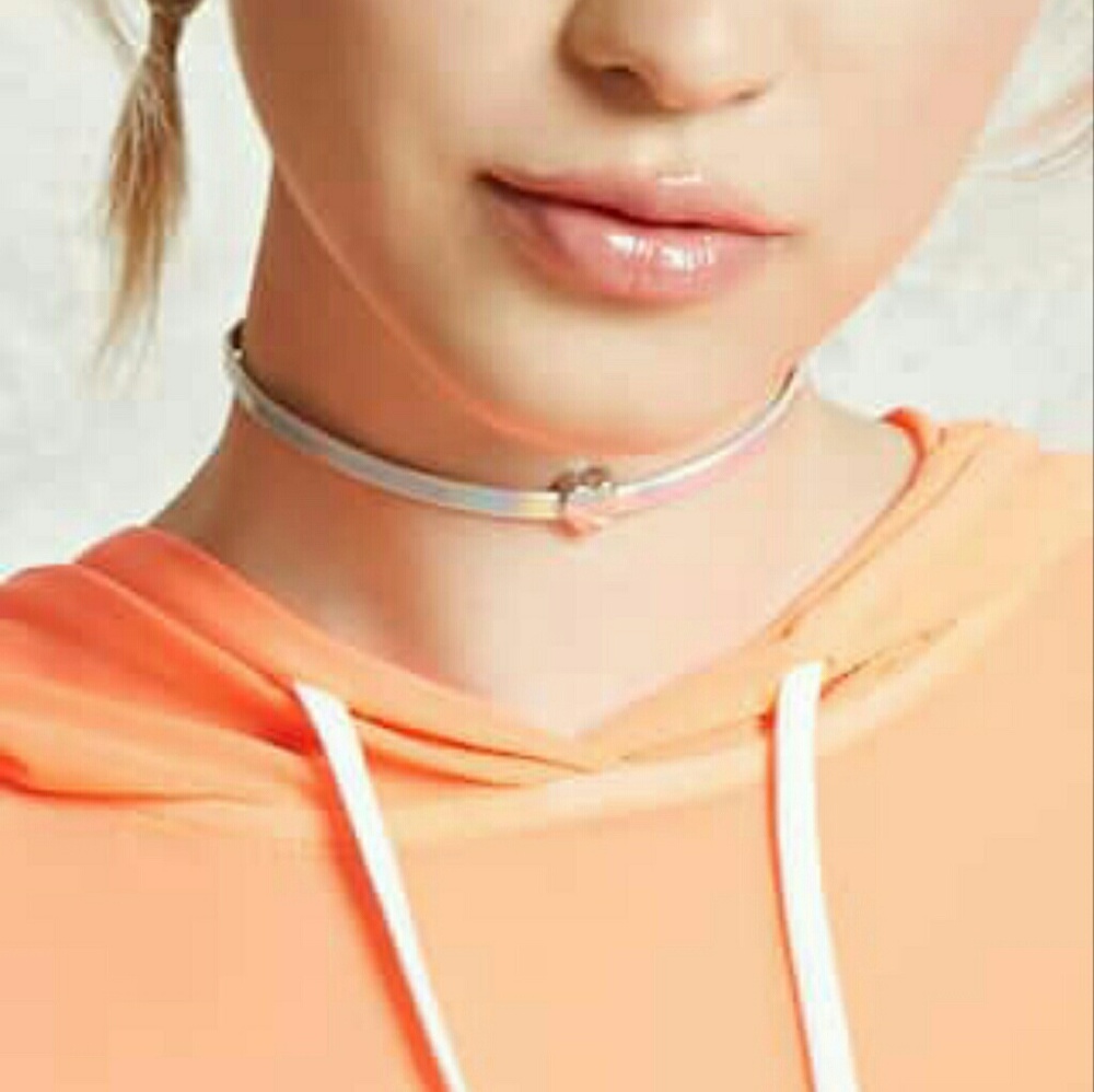 NIP Iridescent Heart Choker